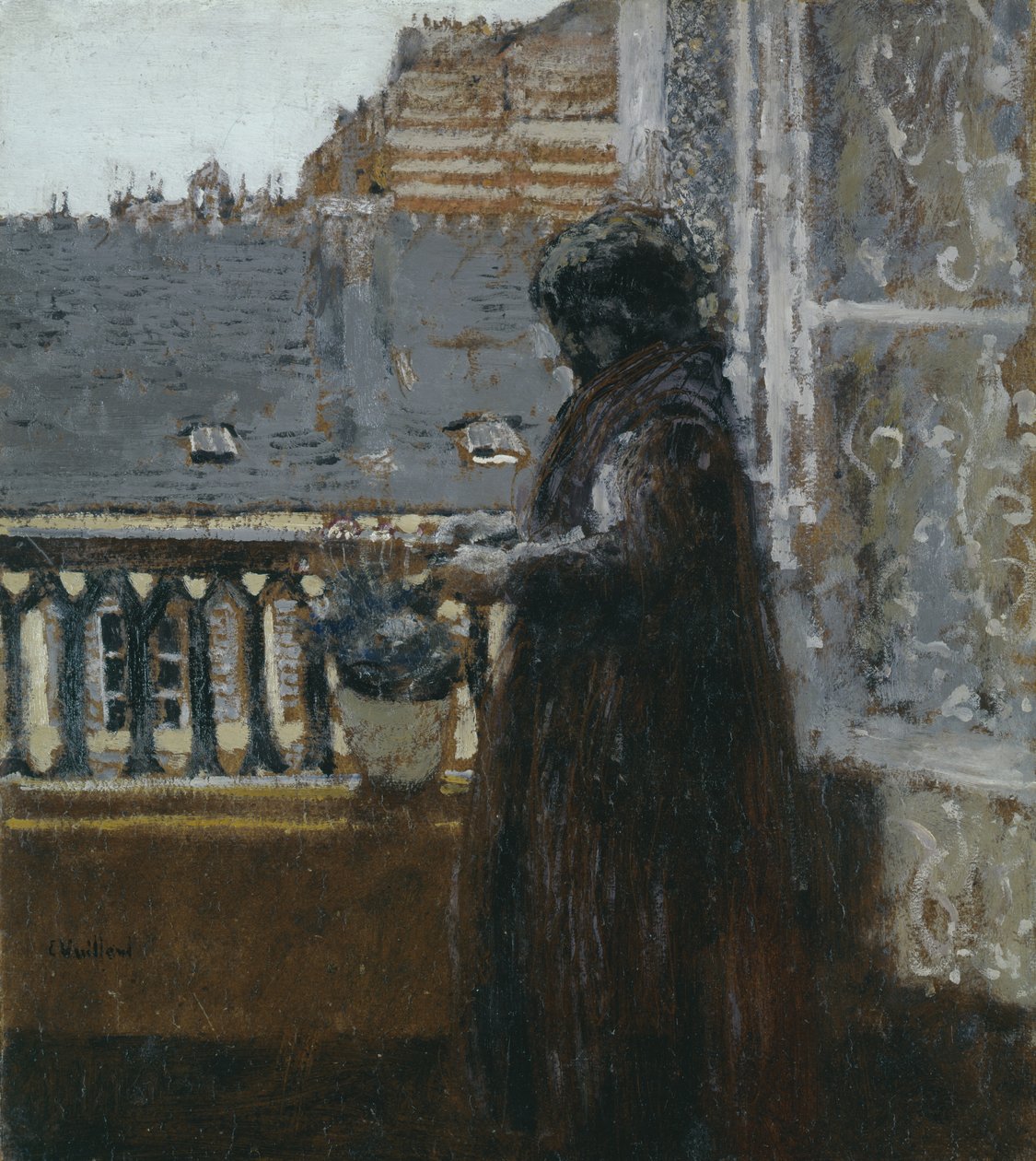 Madame Vuillard sur son balcon, vers 1899 - Edouard Vuillard