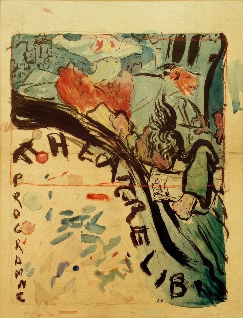 Projet du programme pour le Théâtre Libre - Edouard Vuillard