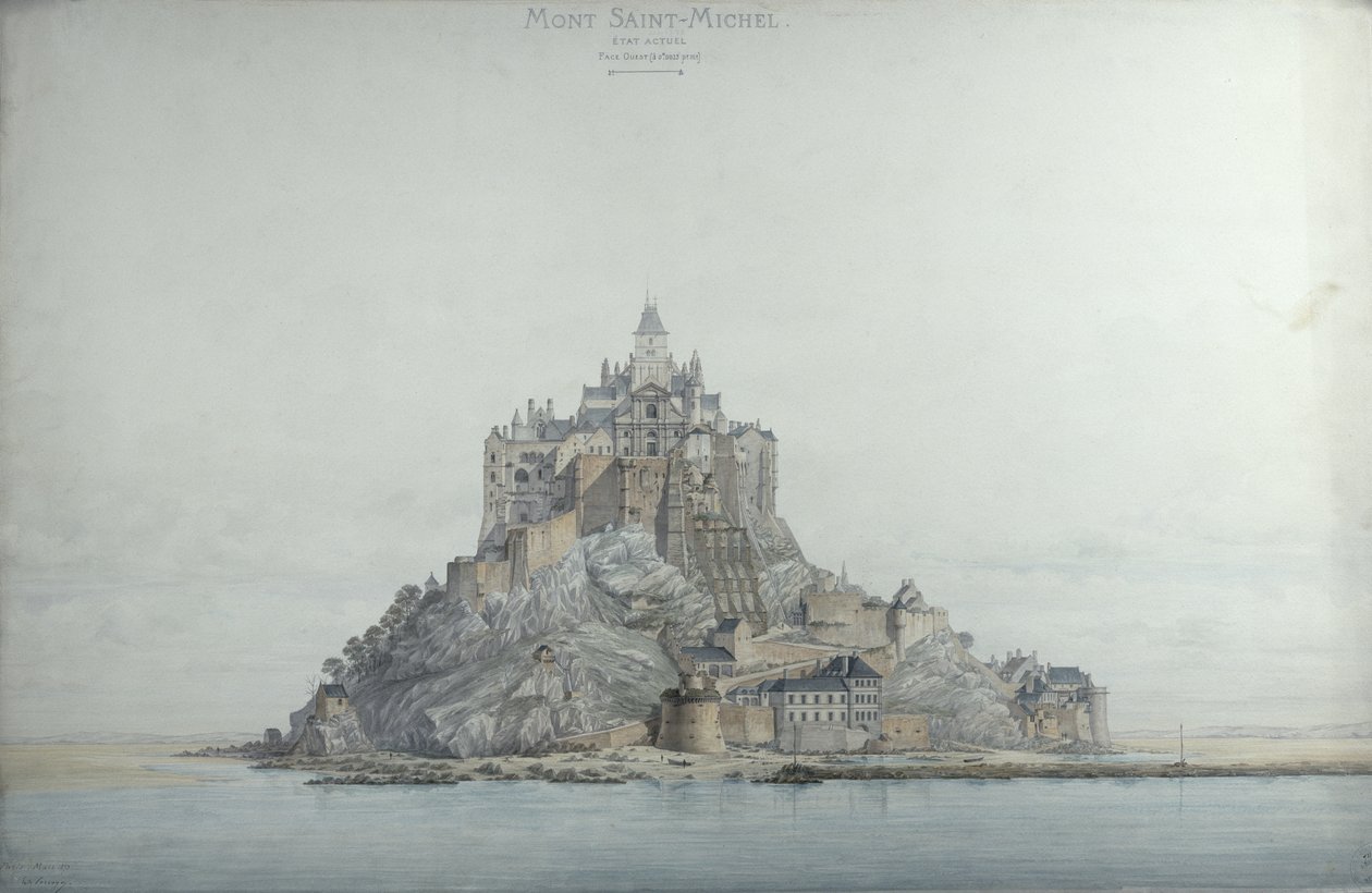 Mont Saint-Michel (côté ouest), 1873 - Edouard-Jules Corroyer