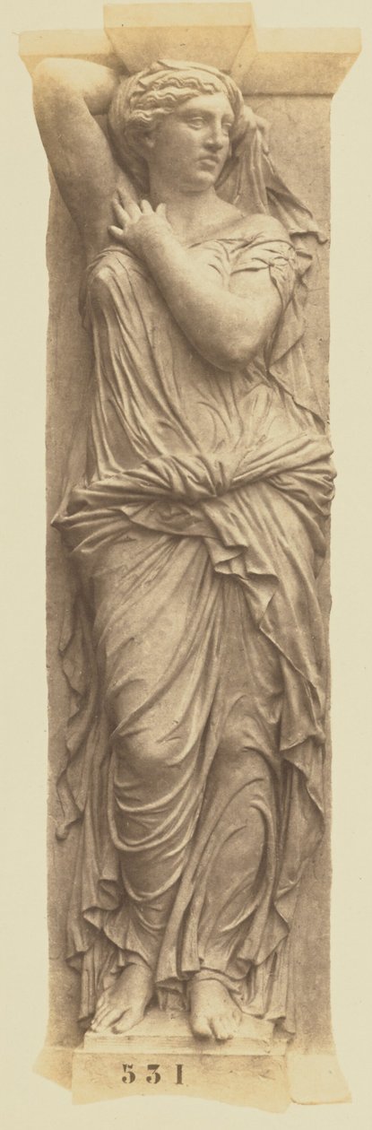 [Cariatide de Jules Cavelier, Décoration du Louvre, Paris]. - Édouard Baldus