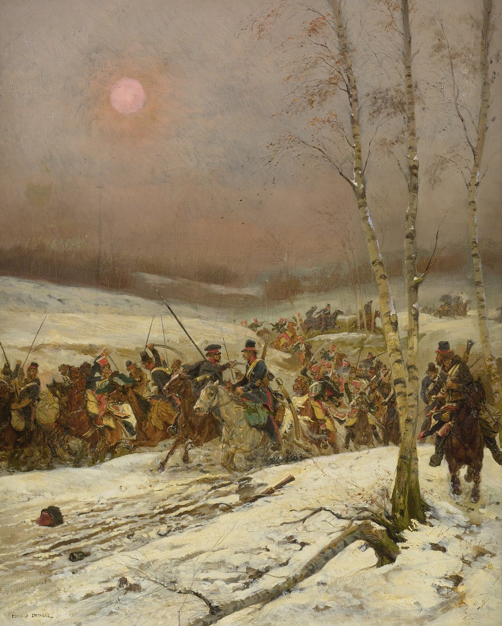 Cosaques attaquant un escadron des Gardes d