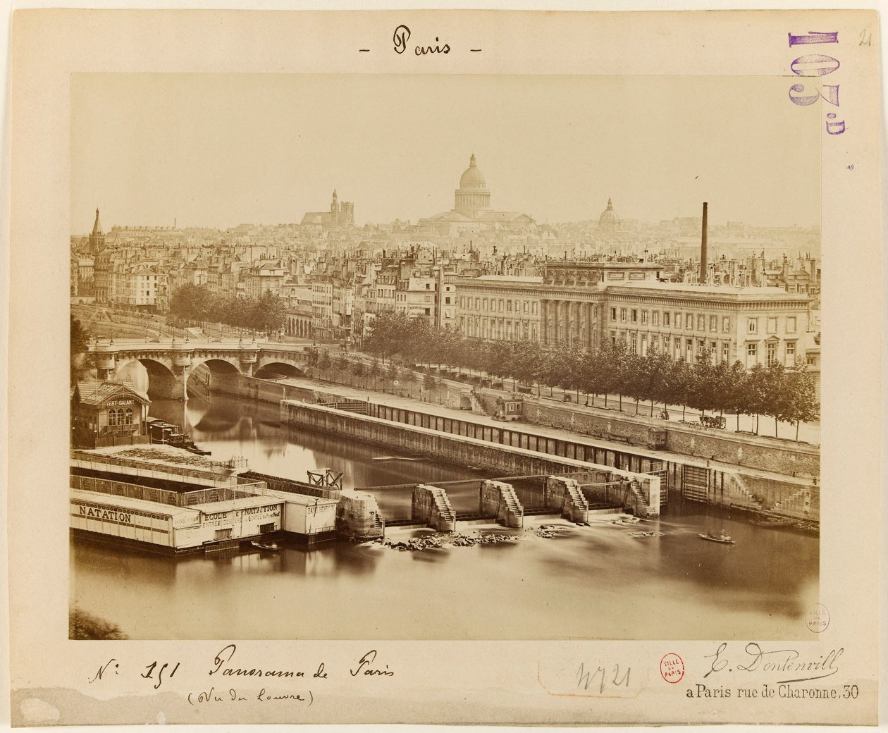 Vue du Louvre, Paris, vers 1865-1900 (photo) - Edouard Dontenville