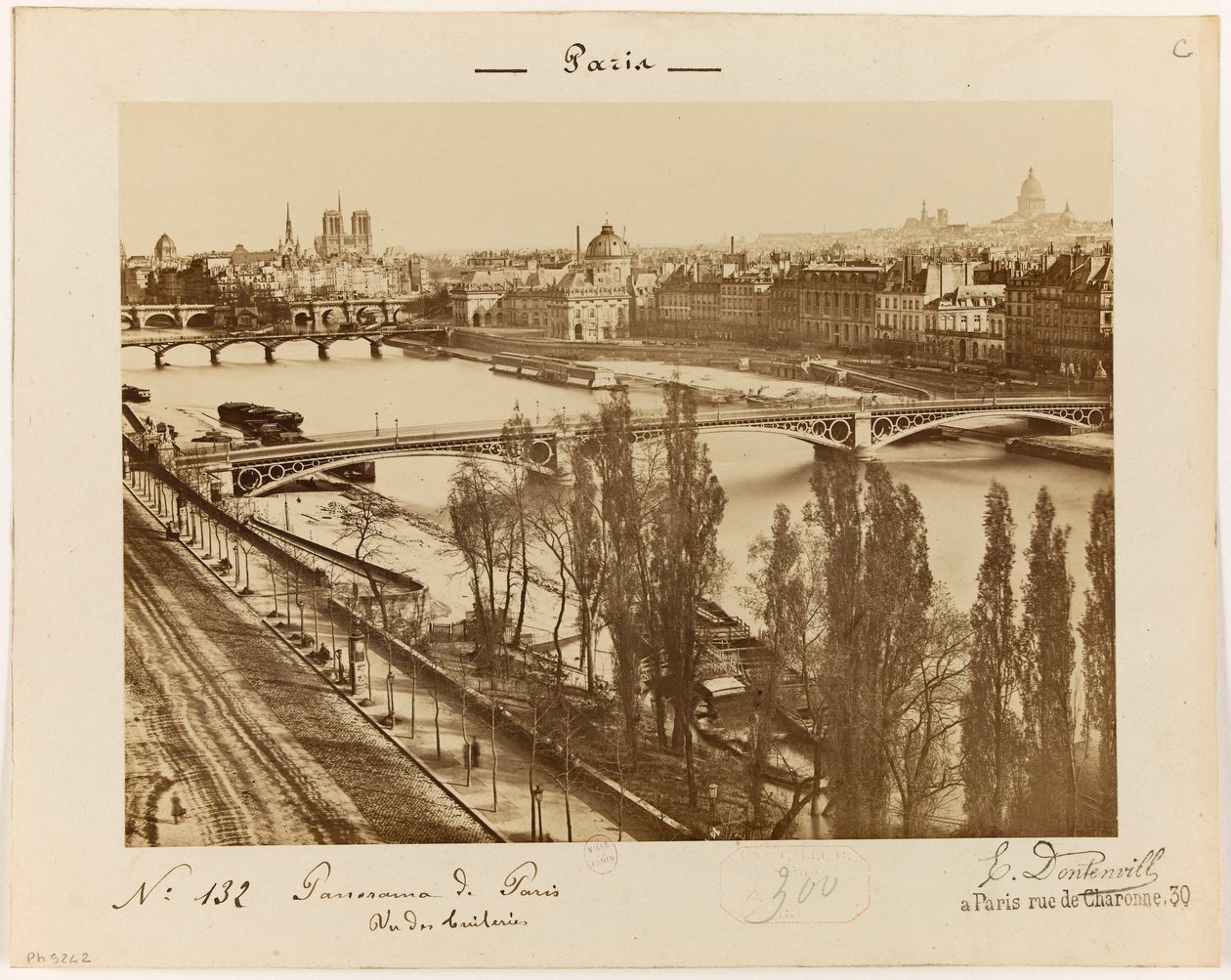 Vue des Tuileries, vers 1895-1900 (photo) - Edouard Dontenville