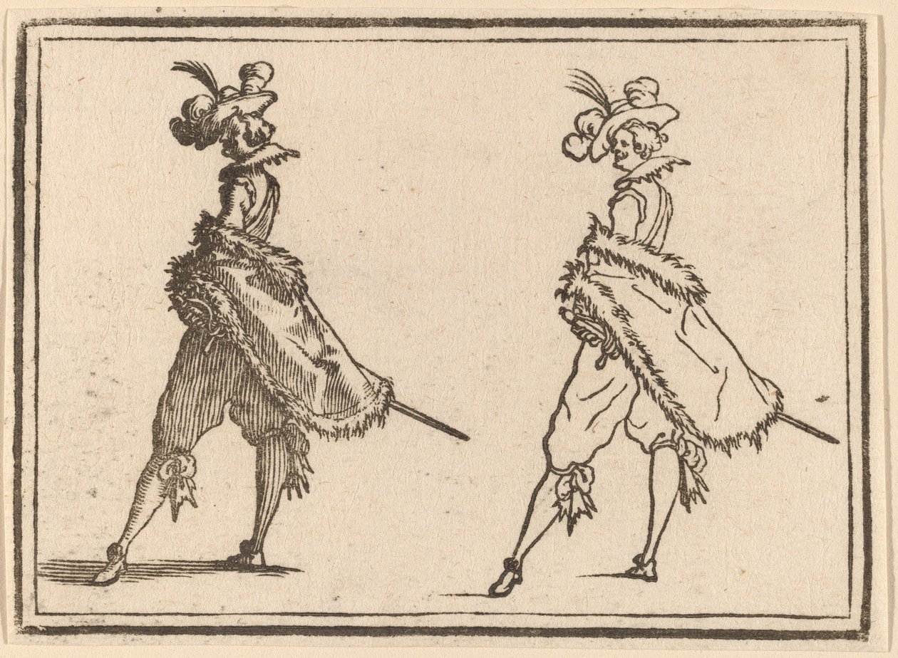 Gentleman vu de côté - Edouard Eckman after Jacques Callot