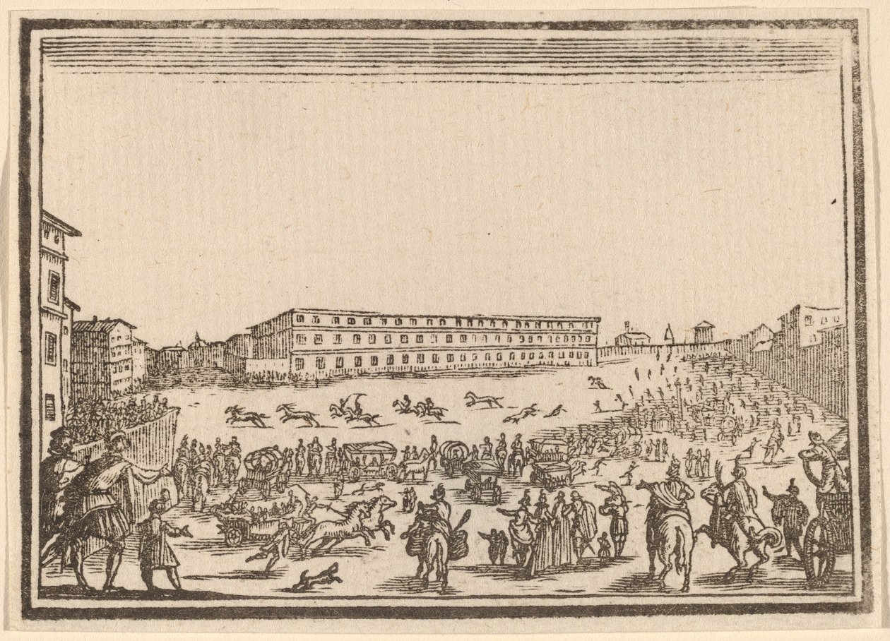 Piazza Presso alla Porta al Prato - Edouard Eckman after Jacques Callot