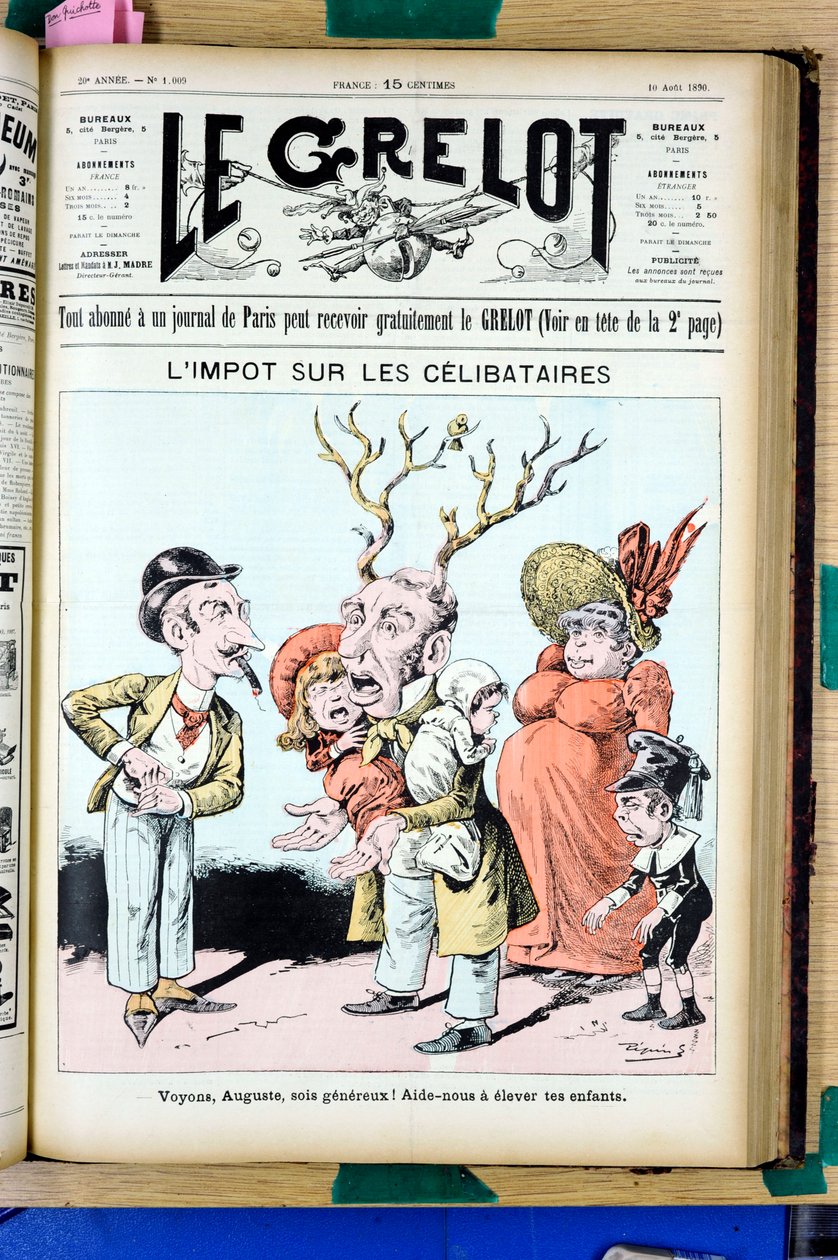 Couverture de "Le Grelot", numéro 1009, Satirique en Couleurs - Edouard Guillaumin Pepin