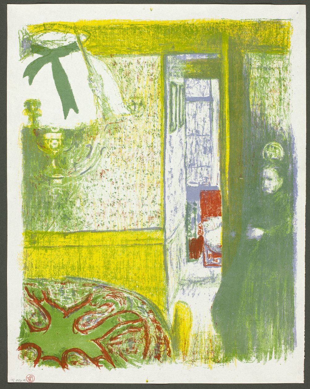 Intérieur avec lampe suspendue, planche quatre de Paysages et intérieurs - Édouard Jean Vuillard