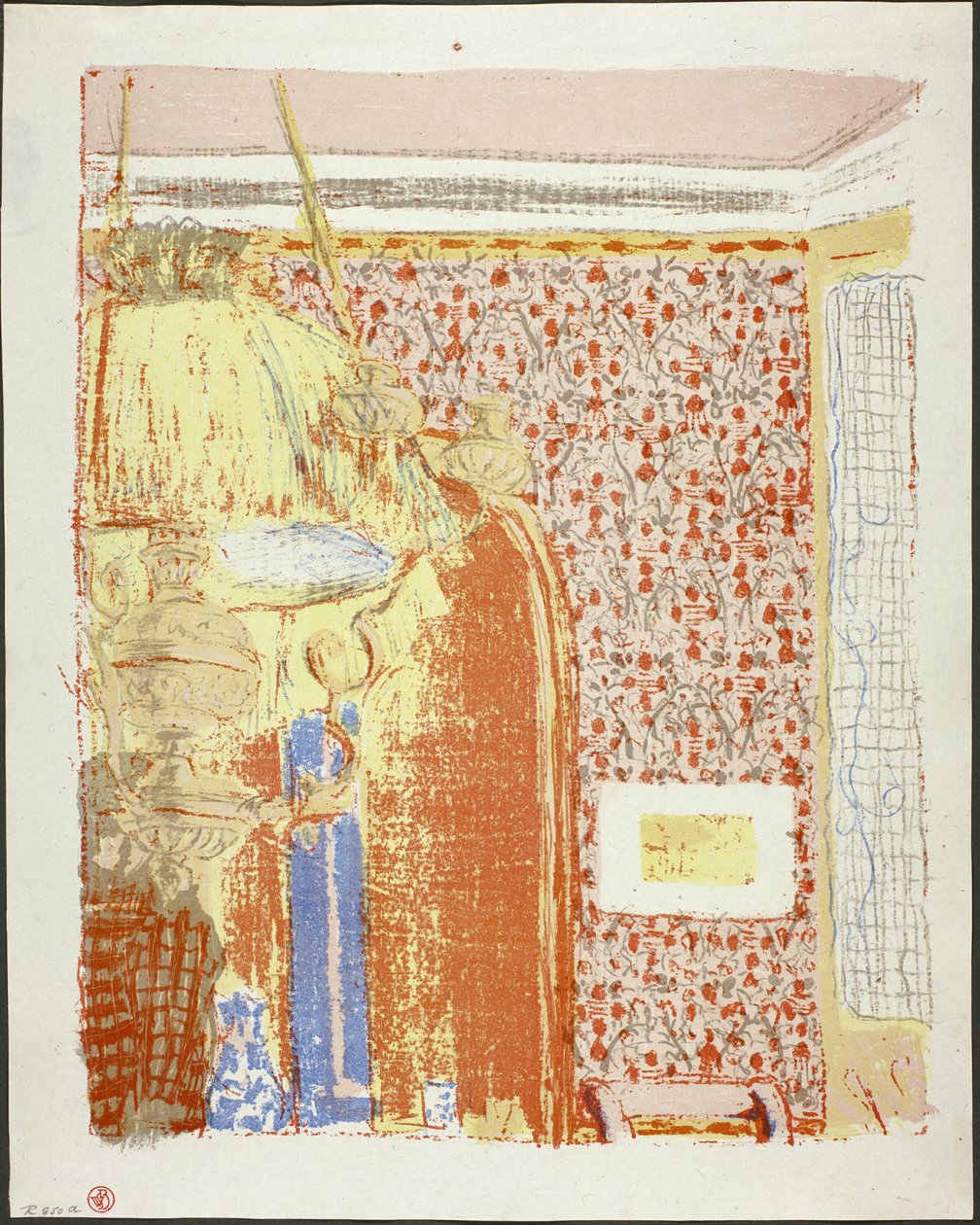 Intérieur avec papier peint rose II, planche six de Paysages et intérieurs - Édouard Jean Vuillard