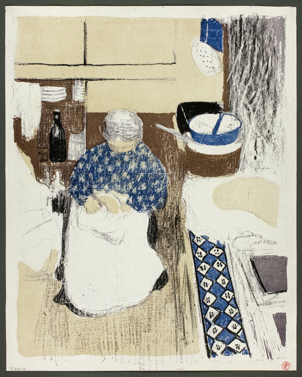 Le cuisinier, onzième assiette de Paysages et intérieurs - Édouard Jean Vuillard