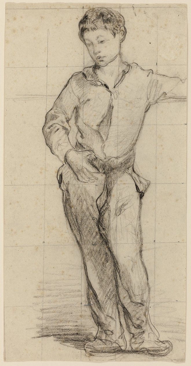 Attribué à Édouard Manet - Jeune homme debout (Léon Leenhoff) (recto), 1864-65 - Édouard Manet
