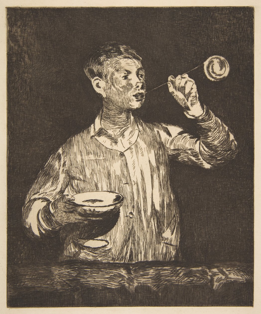 Un garçon avec des bulles de savon - Édouard Manet