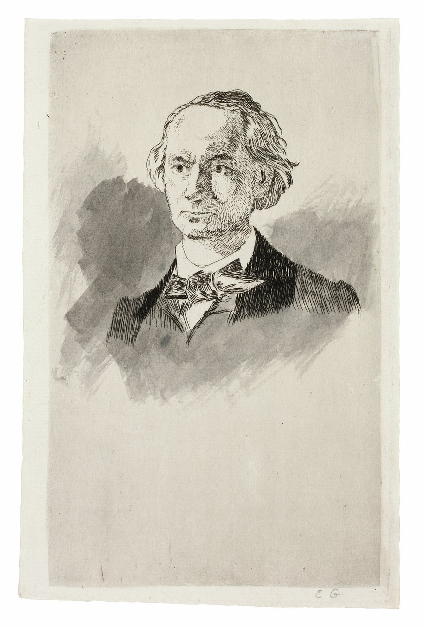 Charles Baudelaire, visage plein III - Édouard Manet