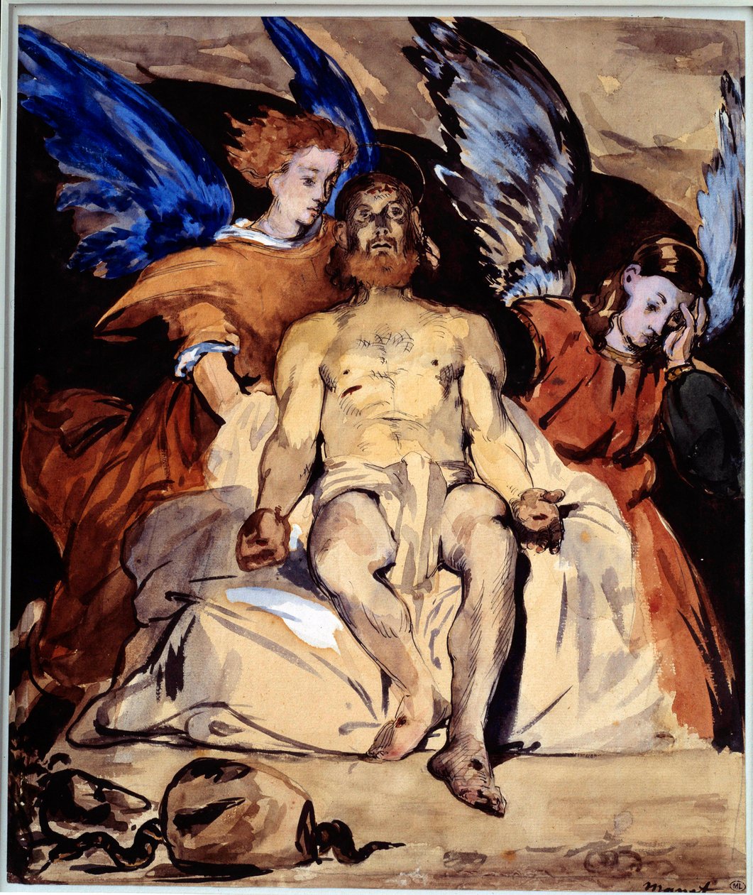 Christ avec des anges - Édouard Manet