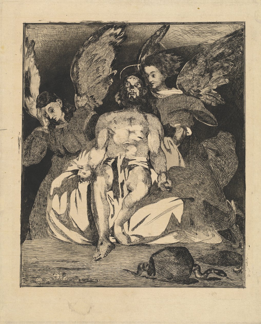 Christ mort avec des anges - Édouard Manet