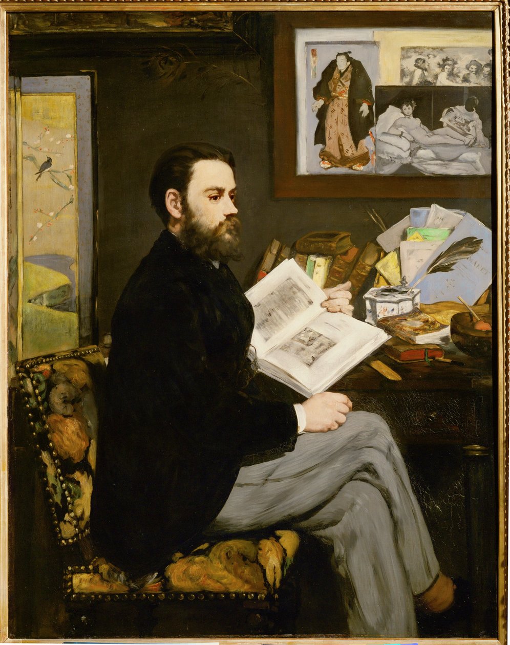 Emile Zola (huile sur toile) - Edouard Manet