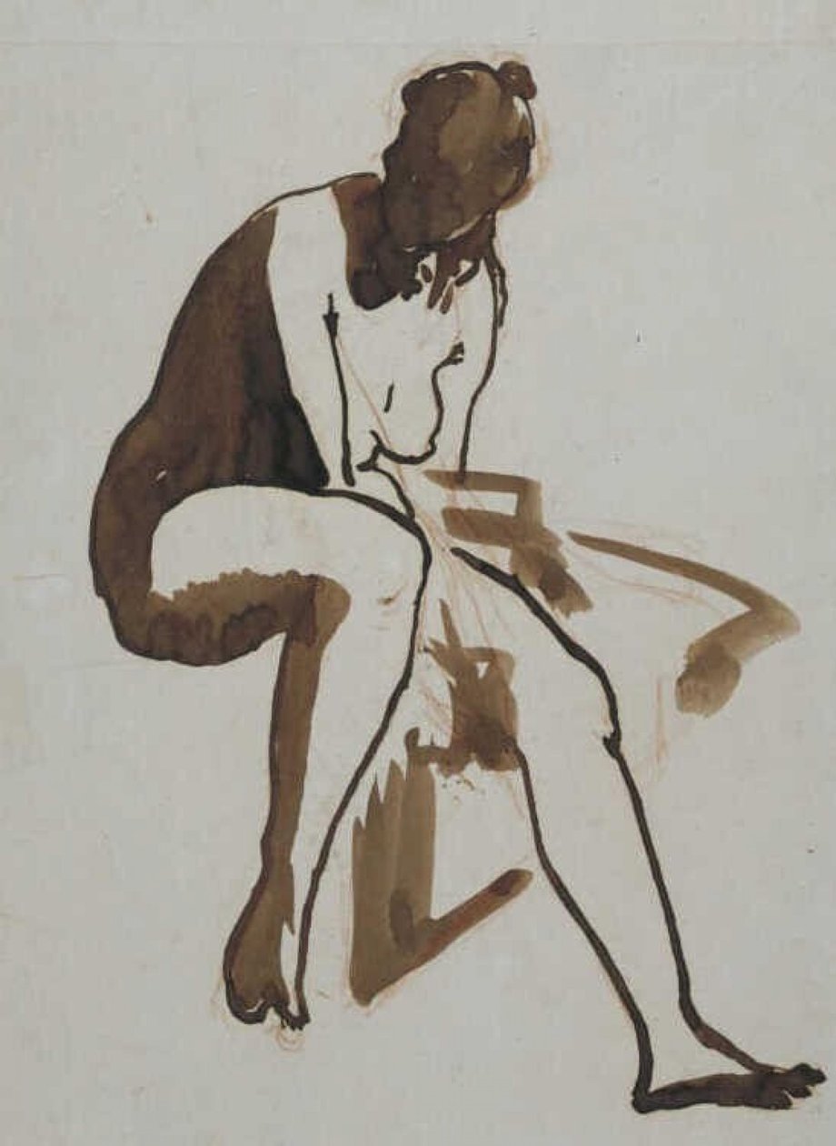 Manet - Baigneur assis, vers 1858 - 1860 - Édouard Manet