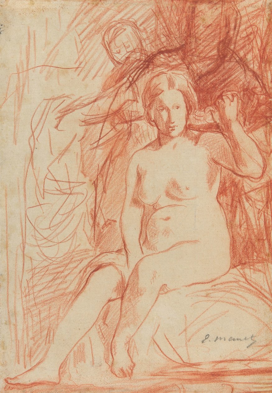 Manet - Étude de nu assis (La Toilette), 1858-60 - Édouard Manet