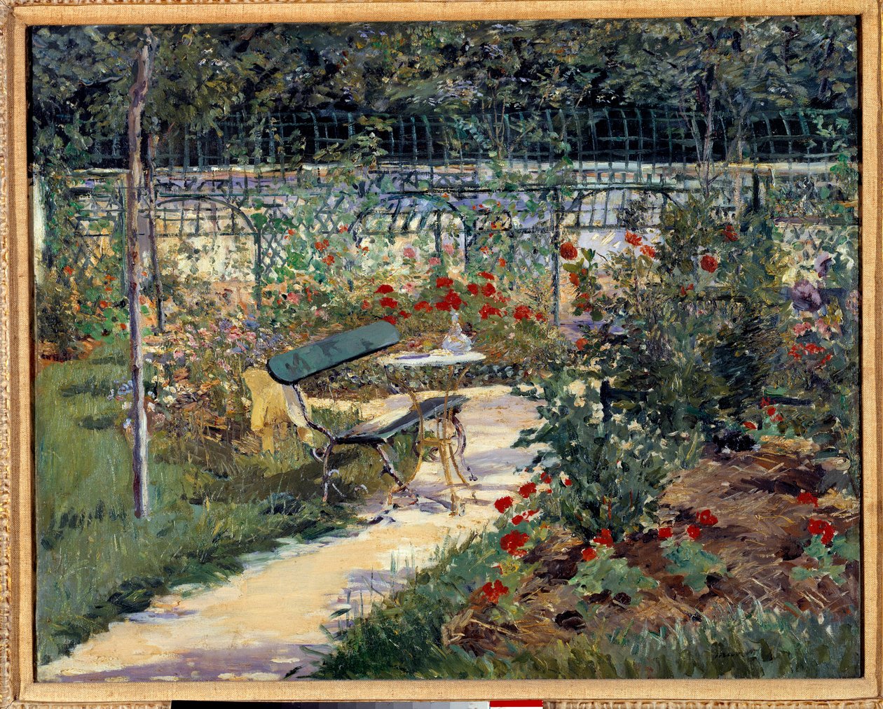 Mon jardin, le banc - Édouard Manet