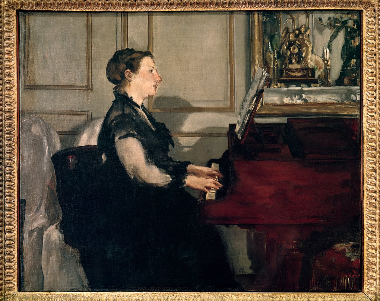 Portrait de Madame Manet au piano - Édouard Manet