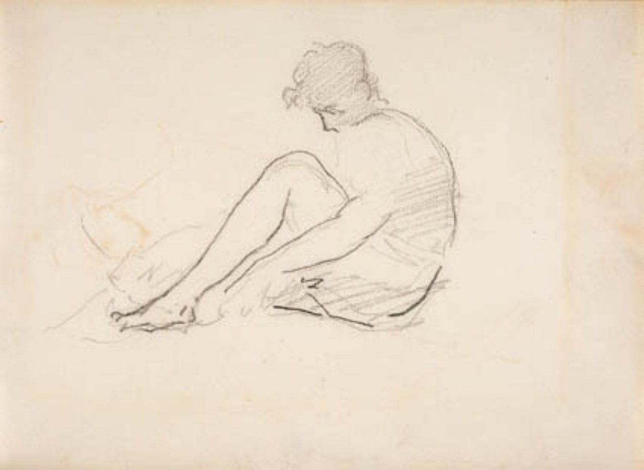 Femme assise (Une esquisse légère d