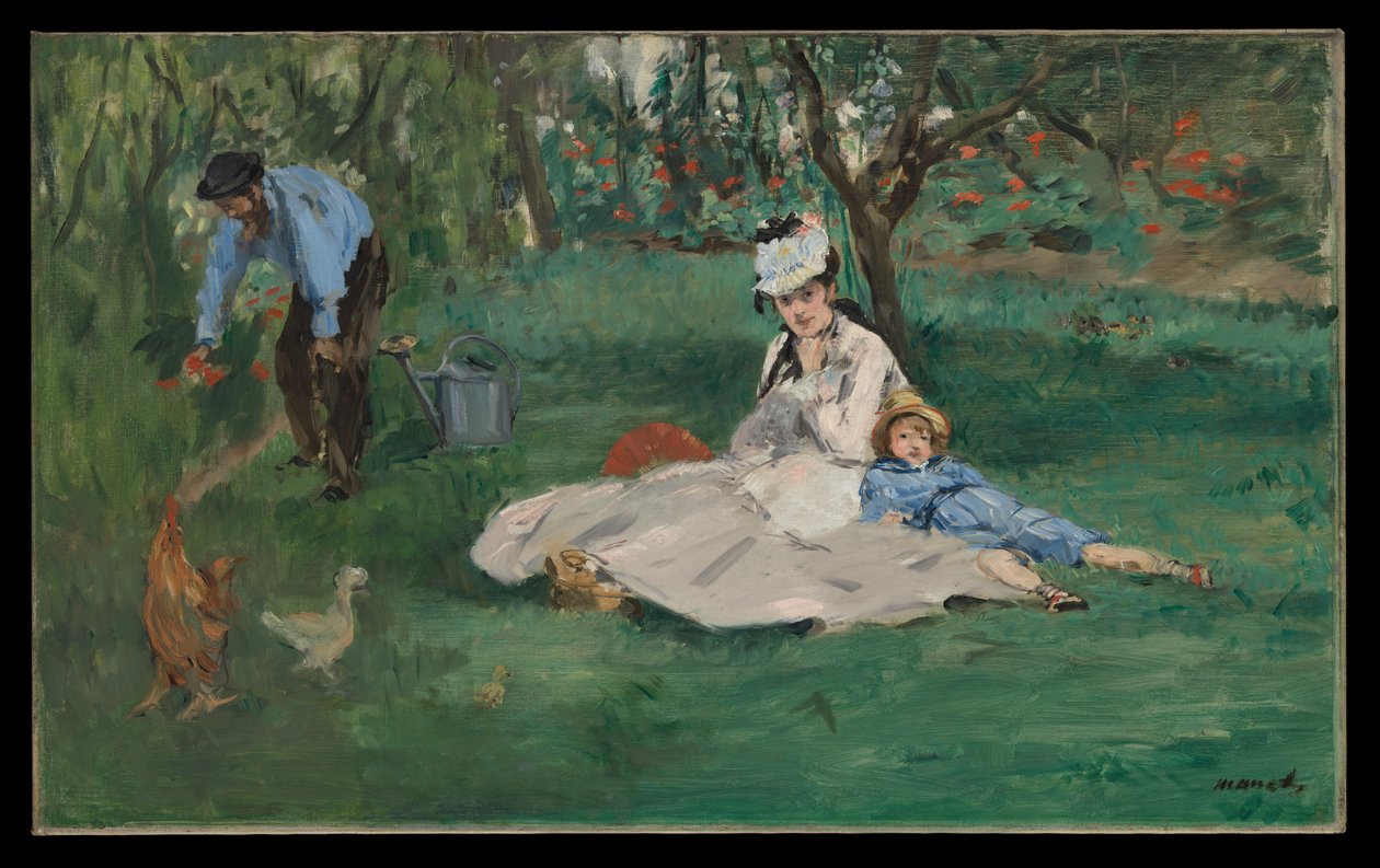La famille Monet dans son jardin à Argenteuil - Édouard Manet