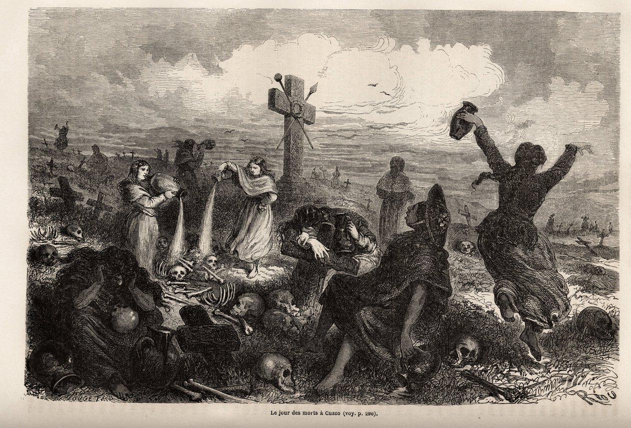 Célébration de la fête des morts à Cuzco - Edouard Riou