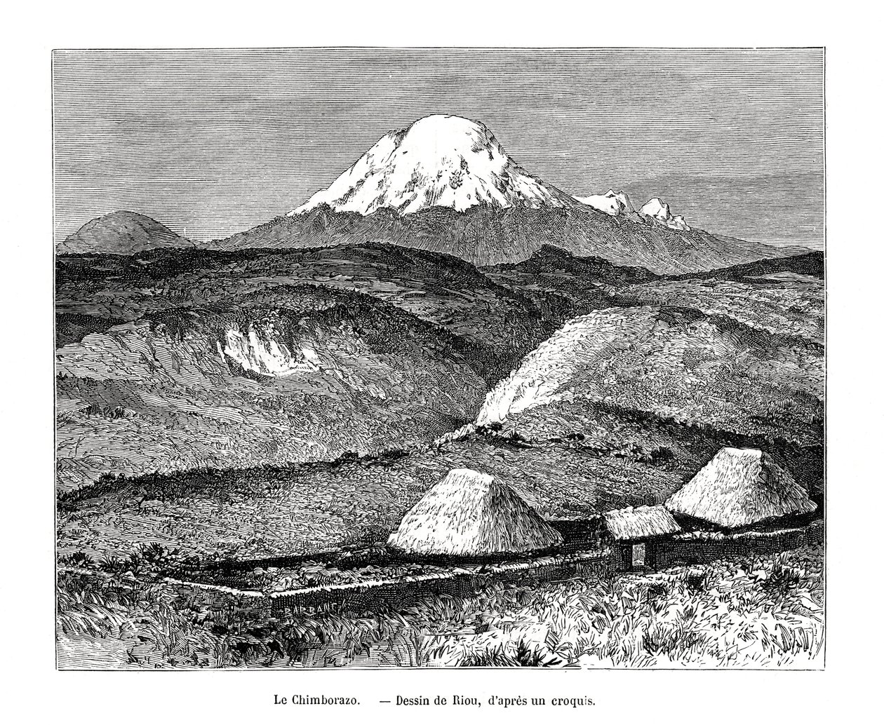 Mont Chimborazo, Équateur, 19e siècle - Edouard Riou
