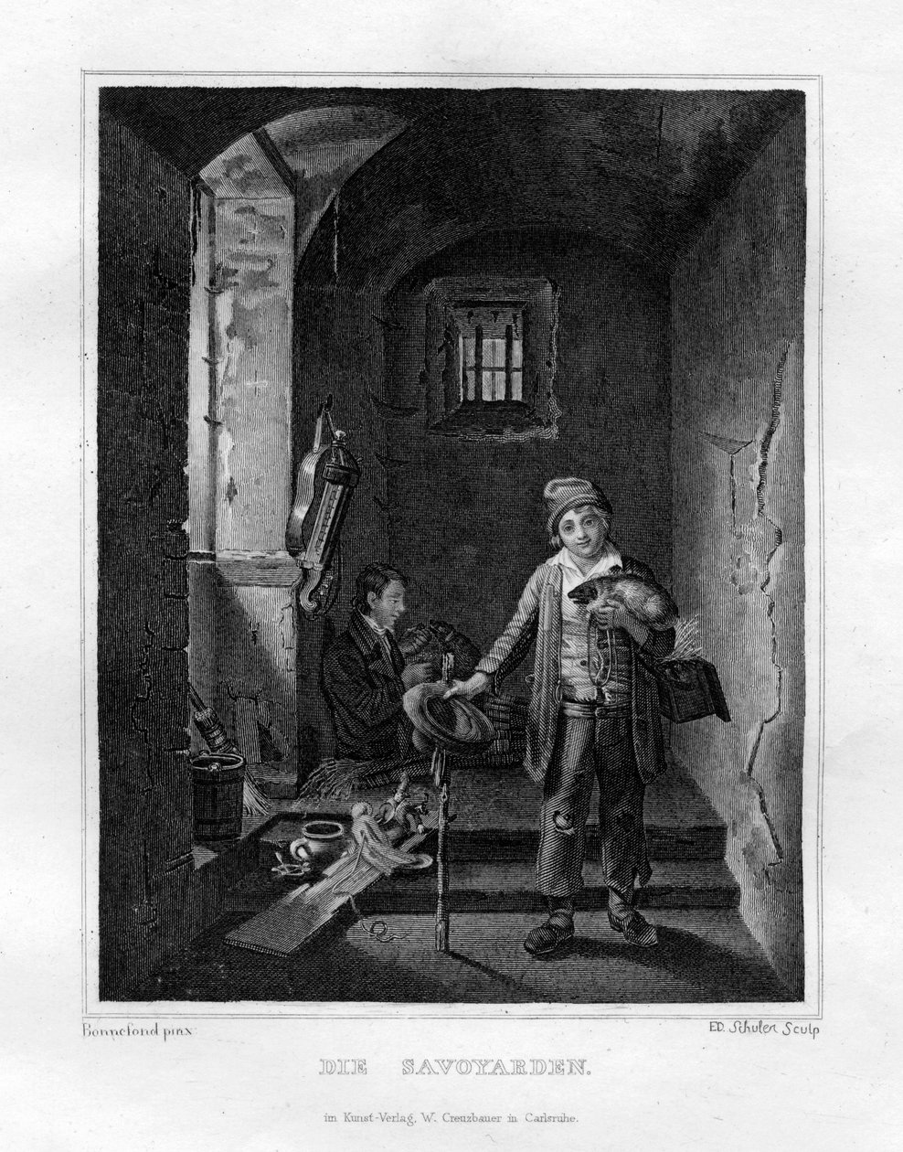 Savoyards, vers 1833 - Edouard Schuler