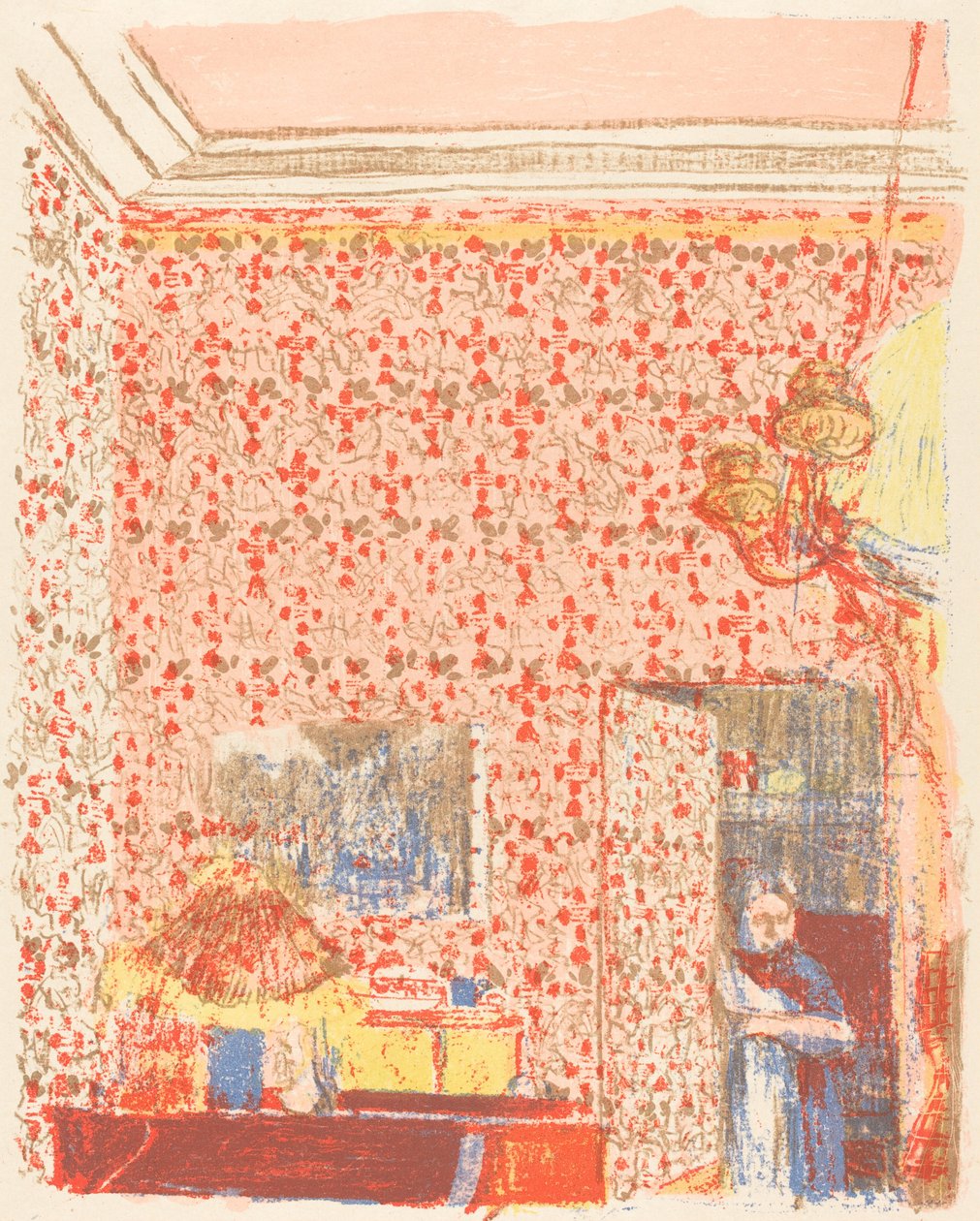 Intérieur aux tentures roses I, vers 1896 publié en 1899 - Edouard Vuillard
