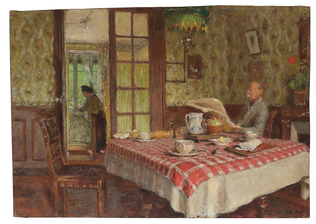 La lecture dans la salle à manger, Vaucresson, 1924 - Edouard Vuillard