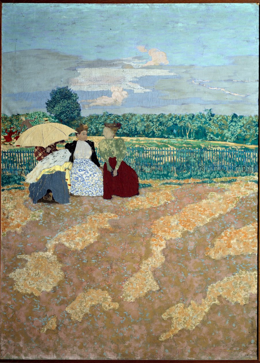 Les jardins publics : La conversation (au centre) (détail) - Edouard Vuillard