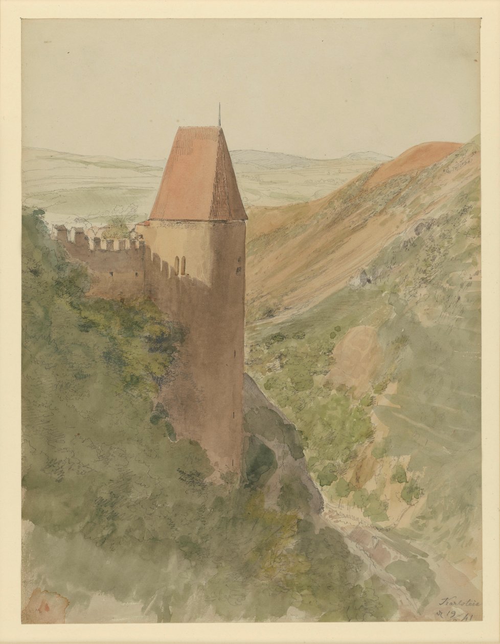 Château de Karlstein en Bohême - Eduard Gaertner