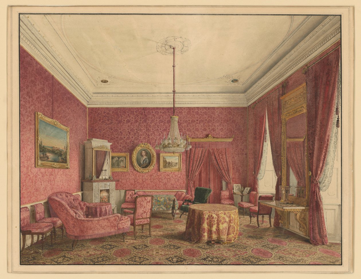 Le salon du comte Moritz von Putbus - Eduard Gaertner