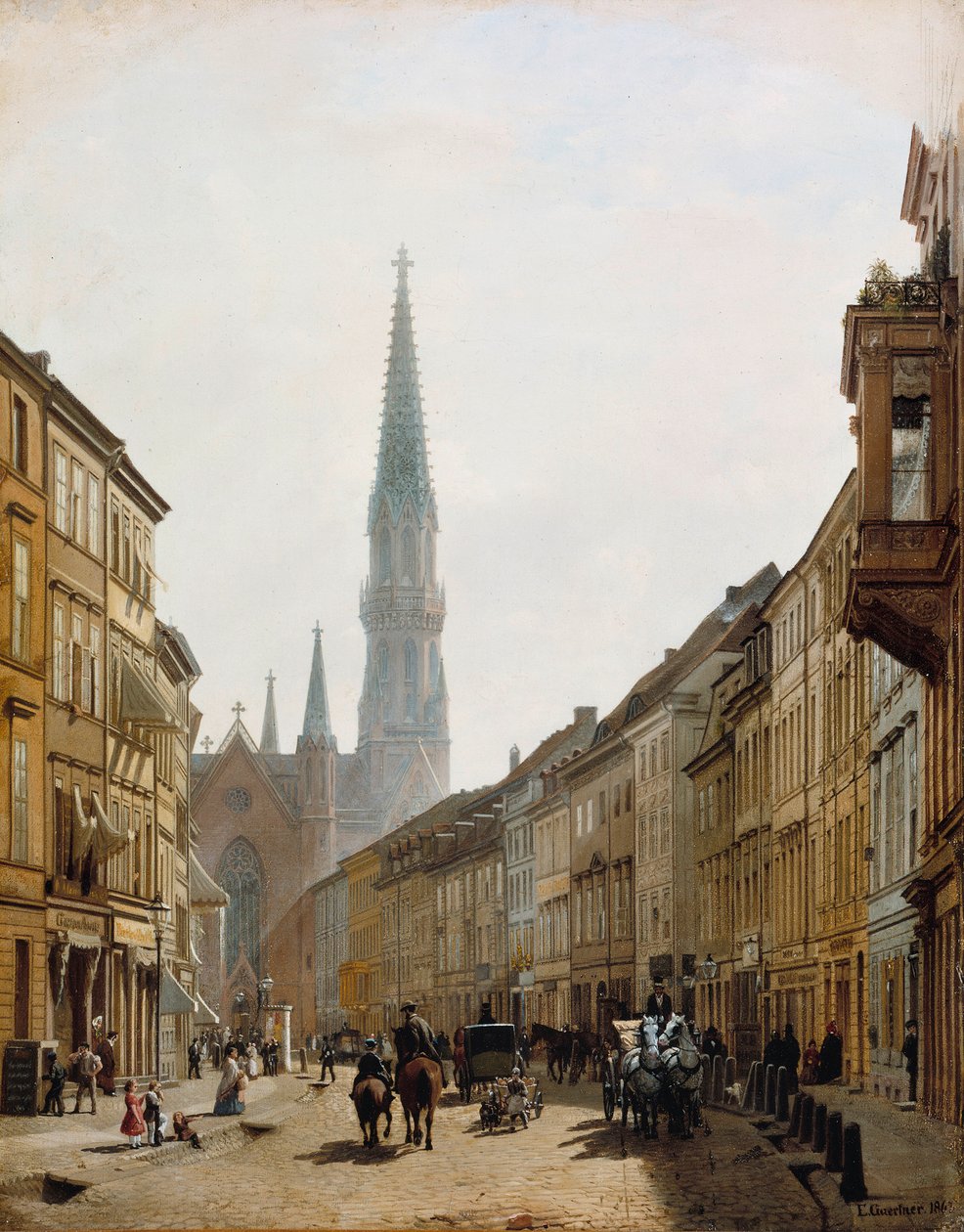 La Brüderstraße - Eduard Gaertner