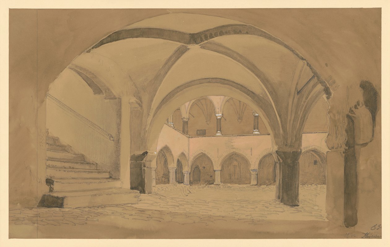 Cour du château à Heilsberg - Eduard Gaertner