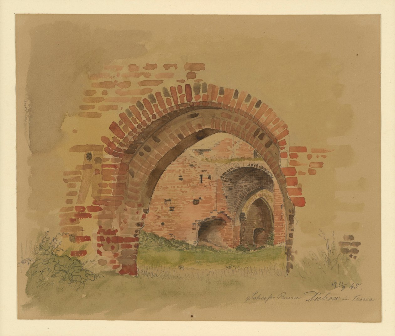 Ruines du château de Diebow près de Thorn - Eduard Gaertner
