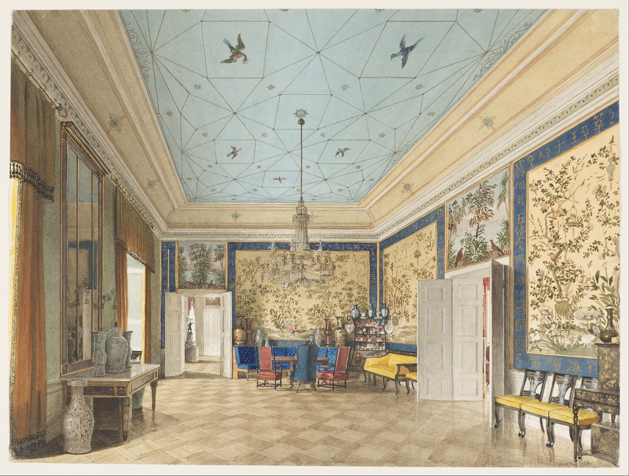 La salle chinoise du Palais royal, Berlin - Eduard Gaertner