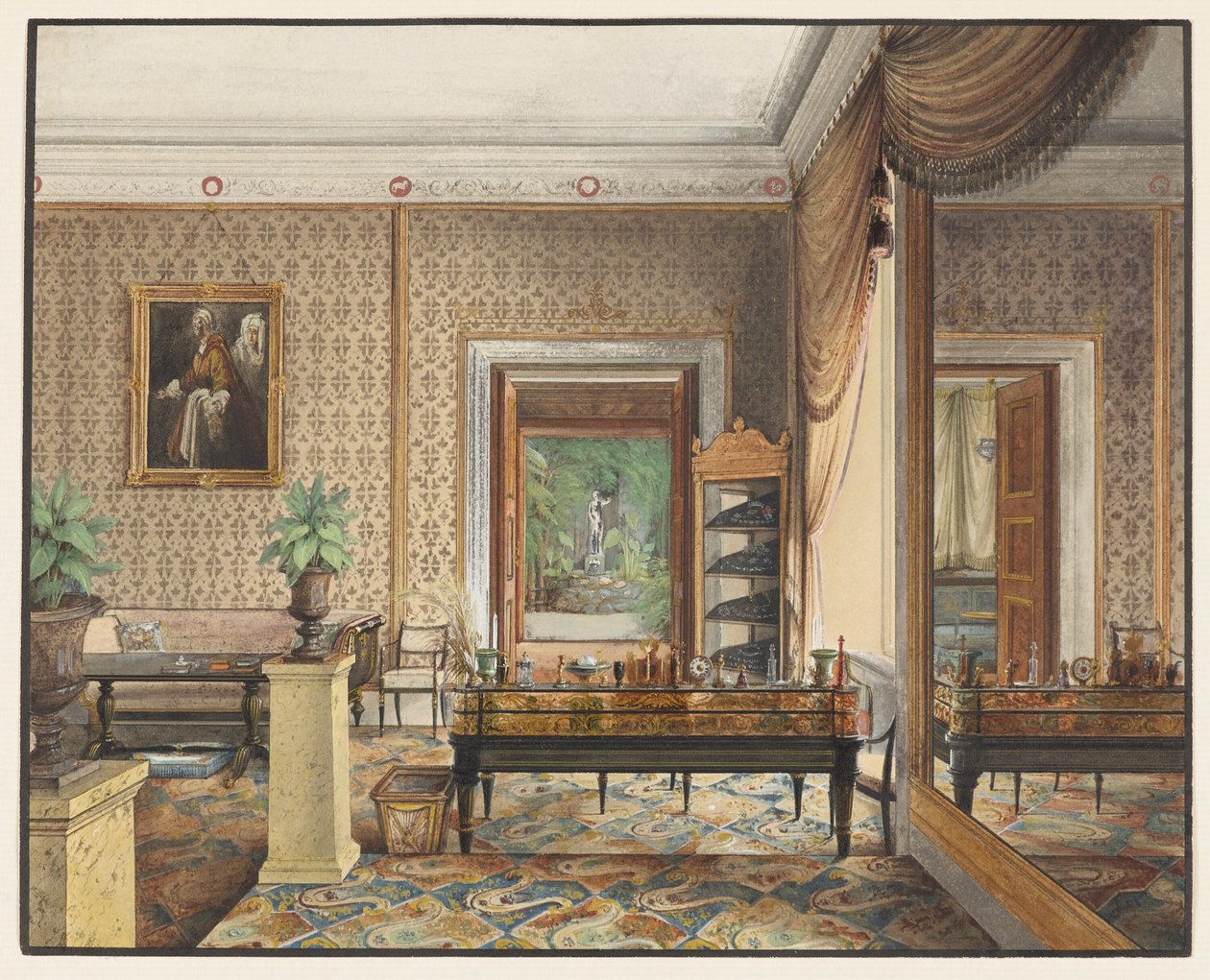 Le cabinet de travail du prince Charles de Prusse - Eduard Gaertner