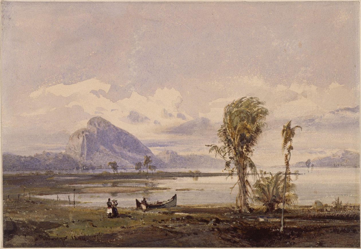 Vue sur la Lagoa Rodrigo de Freitas, près de Rio de Janeiro - Eduard Hildebrandt