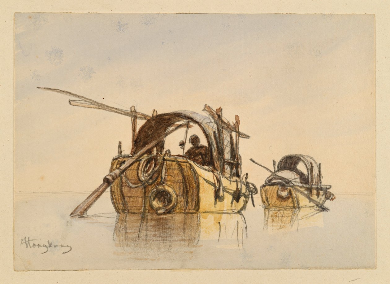 Bateau de Hong Kong - Eduard Hildebrandt
