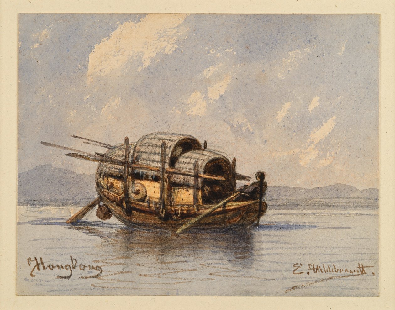 Bateau de Hong Kong - Eduard Hildebrandt