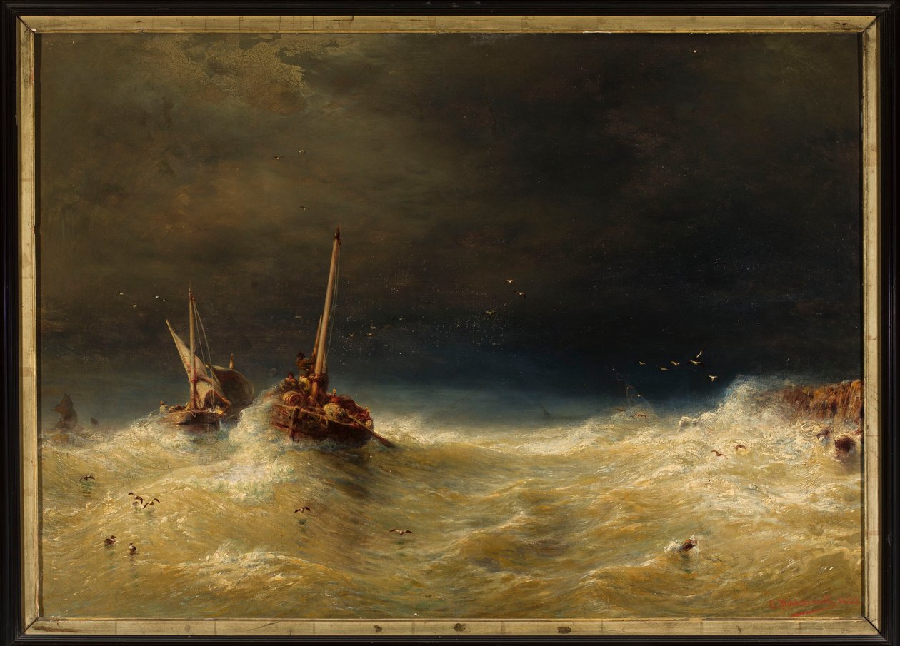 Tempête en mer - Eduard Hildebrandt