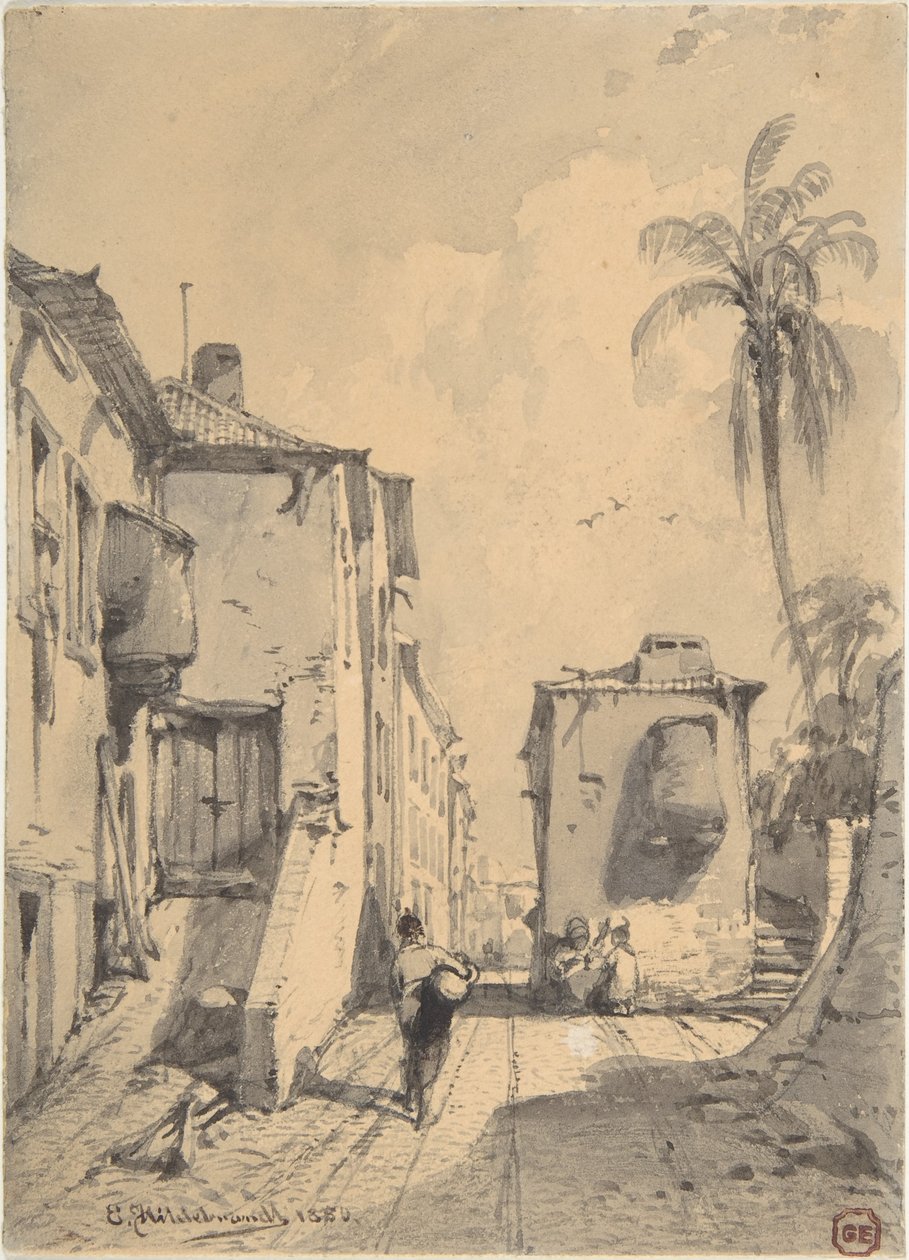 Scène de rue orientale - Eduard Hildebrandt