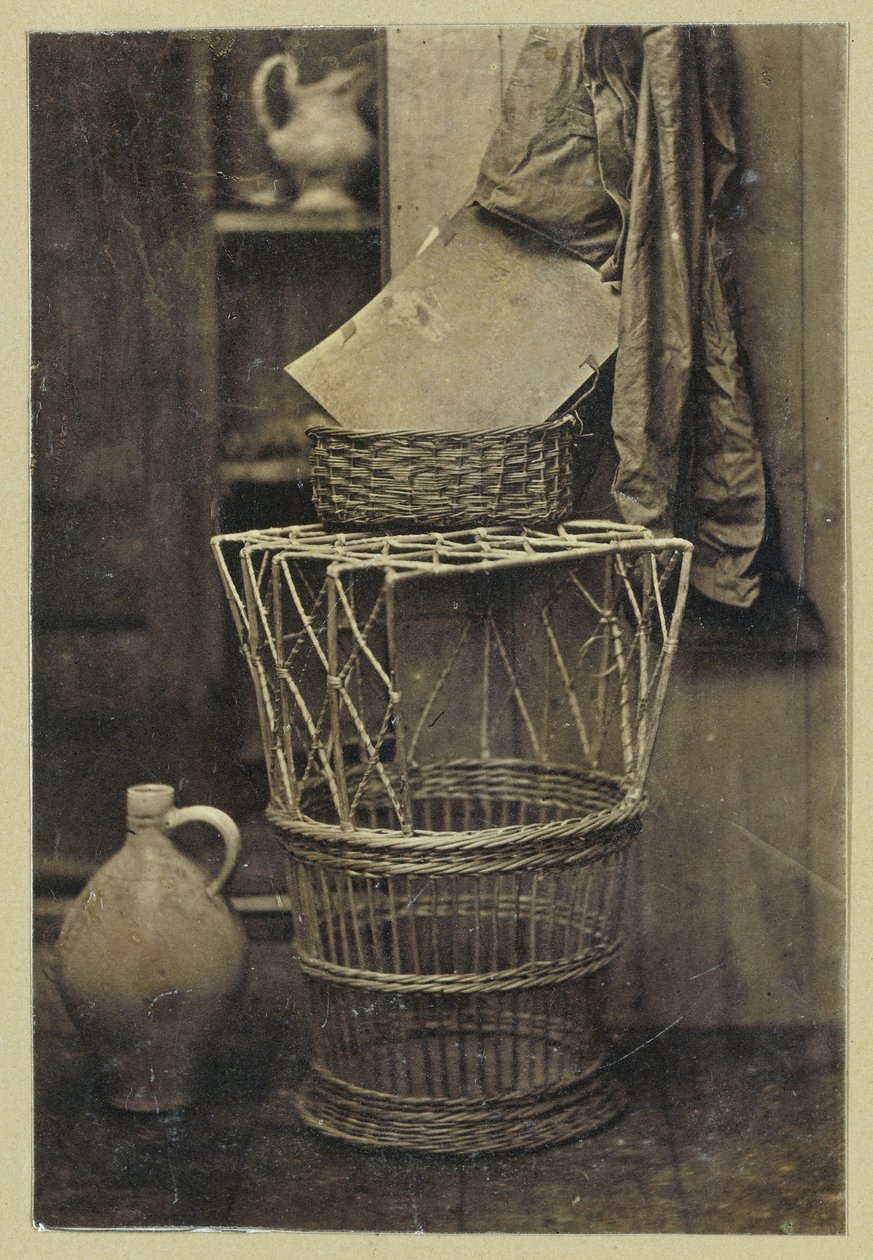 Nature morte avec panier, cruche, carafe et portfolio - Eduard Isaac Asser