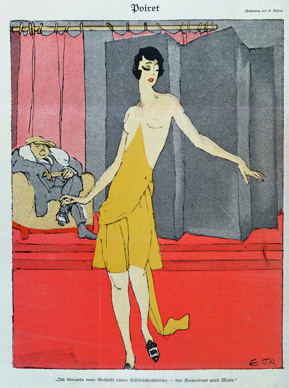 Chez le Couturier, un modèle avec Paul Poiret (1879-1944) de 