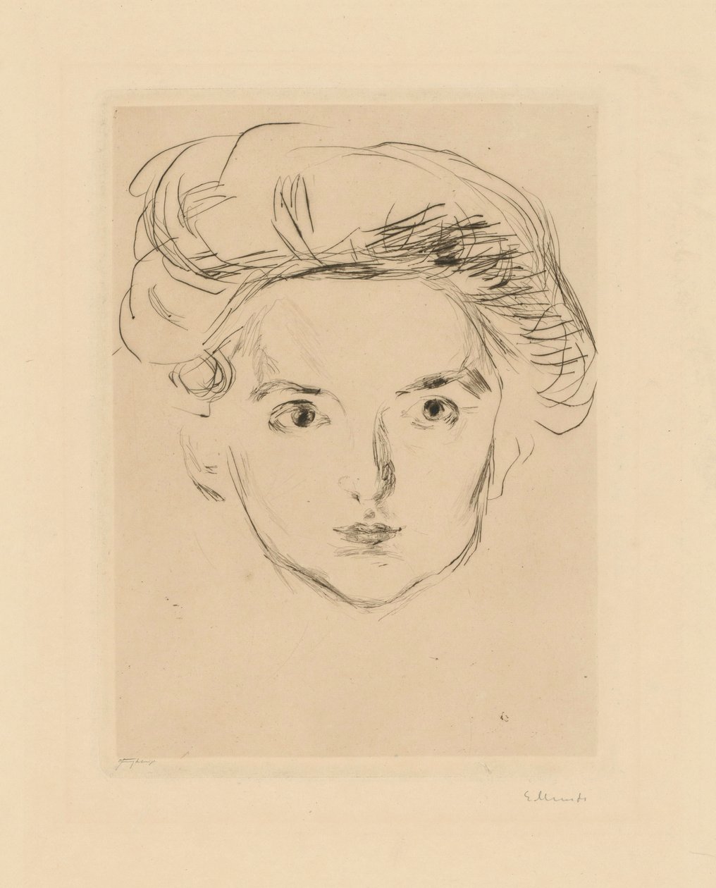 Cocotte berlinoise (tête de jeune fille) - Edvard Munch