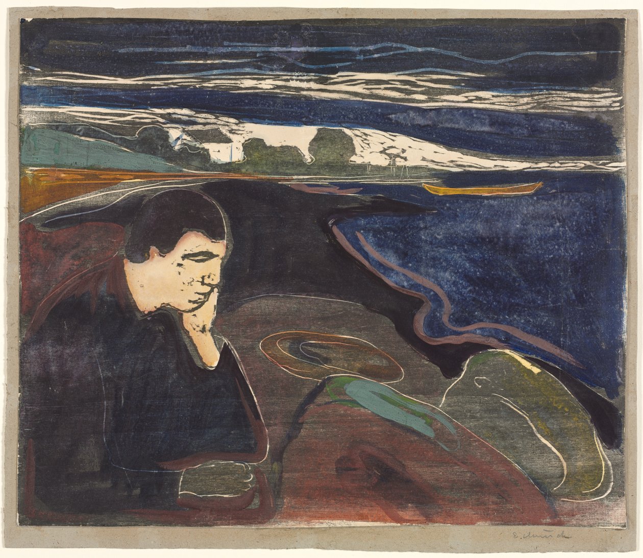 Soirée, Mélancolie I - Edvard Munch