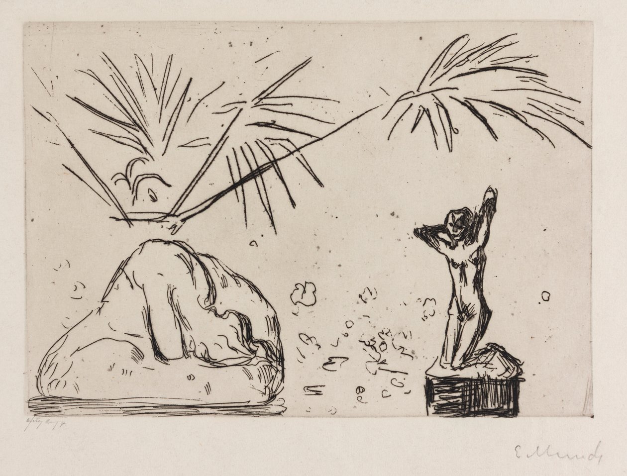 Intérieur orné de sculptures - Edvard Munch