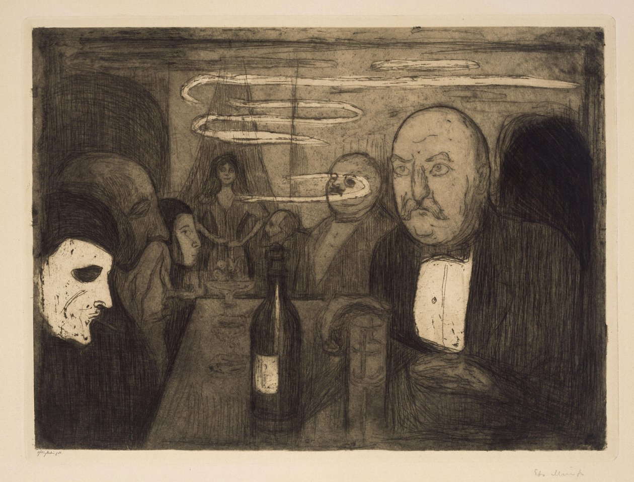 Kristiania-Boheme II - Edvard Munch
