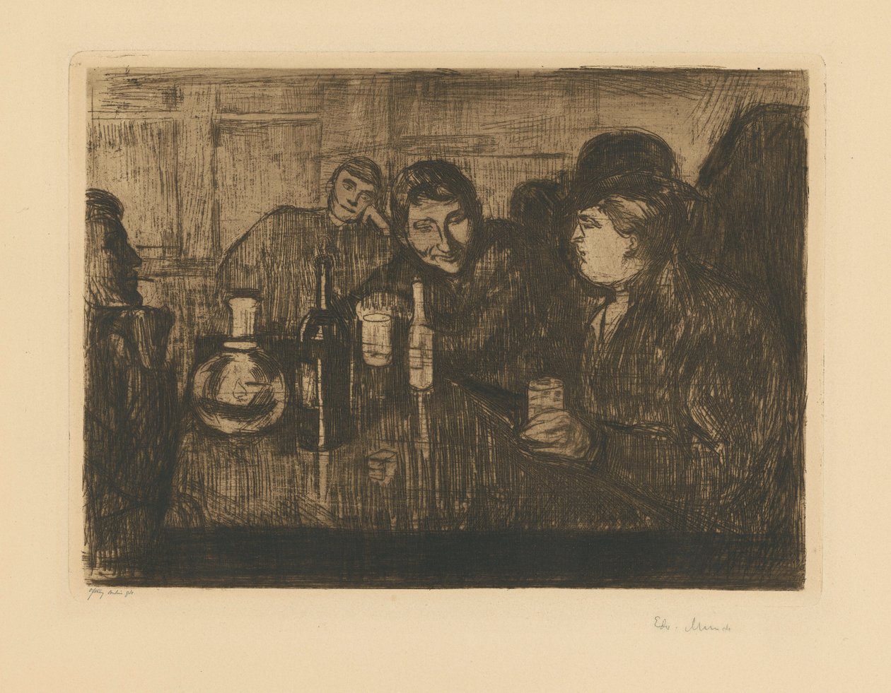 Kristiania-Boheme I - Edvard Munch